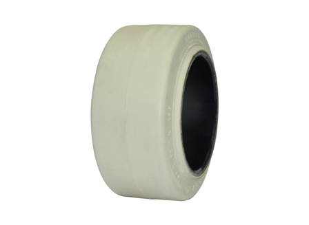 Tire, Rubber, 10x5x6.5, Smooth, Non-Marking Cream