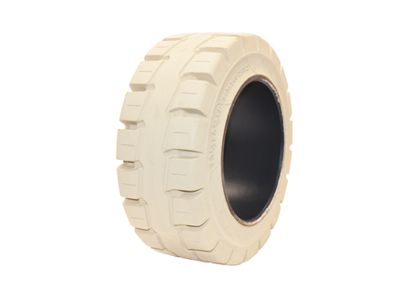 Tire, Rubber, 13.5x5.5x8, Traction, Non-Marking Cream