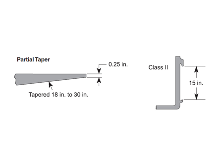 Fork, ITA Class II, 30 in., 3000 lb. Capacity, Partial Taper