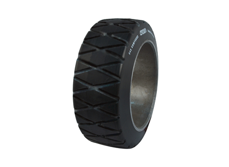 Polyurethane Tire, 10x4x6.5, Diamond Groove, Compound: 243