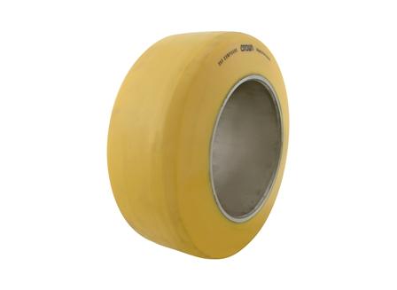 Polyurethane Tire, 13.5x5.5x8, Smooth, Compound: 253, Non-Marking