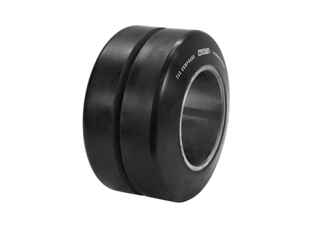 Polyurethane Tire, 9x5x5, Center Groove, Compound: 243