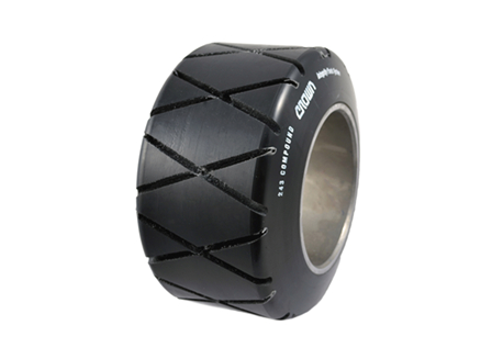 Polyurethane Tire, 9x5x5, Diamond Groove, Compound: 243