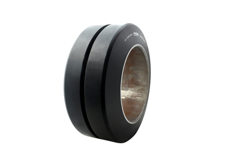 Polyurethane Tire, 13x5.5x8, Center Groove, Compound: 243