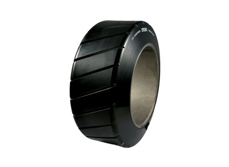 Polyurethane Tire, 13x4.5x8, Sipe - Thick, Compound: 243
