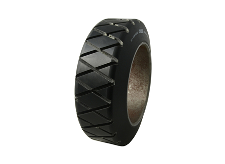 Polyurethane Tire, 13x4.5x8, Diamond Groove, Compound: 243