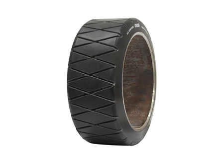 Polyurethane Tire, 13x5.5x9.5, Diamond Groove, Compound: 243