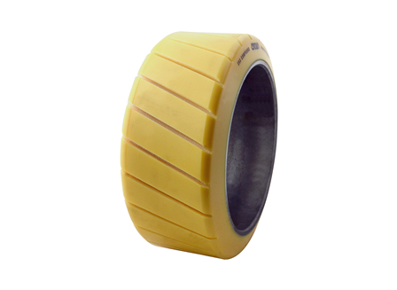 Polyurethane Tire, 13x5.5x9.5, Sipe - Thick, Compound: 253, Non-Marking