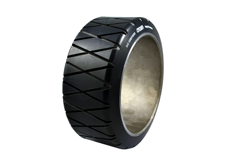 Polyurethane Tire, 13x5.5x9.5, Diamond Groove, Compound: 342