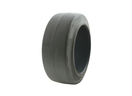 Tire, Rubber, 10x4x6.5, Smooth, Non-Marking Grey