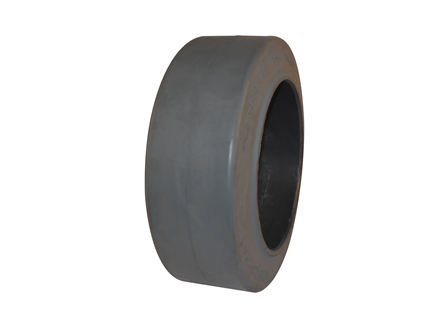 Tire, Rubber, 16x6x10.5, Smooth, Non-Marking Grey