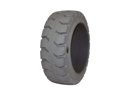 Tire, Rubber, 16x6x10.5, Traction, Non-Marking Grey