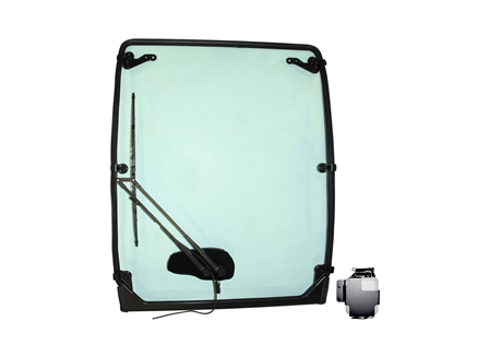 Safety Glass Windshield With Wiper and Washer Kit