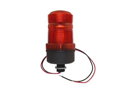 LED Strobe Light, Conduit Mount Base, Red, LED