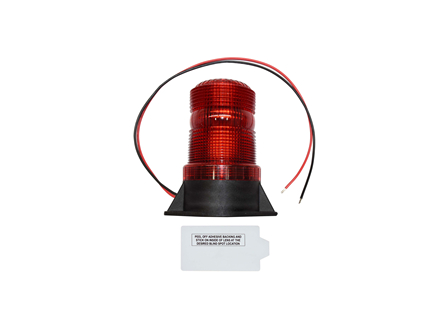 LED Strobe Light, Flat Mount Base, Red