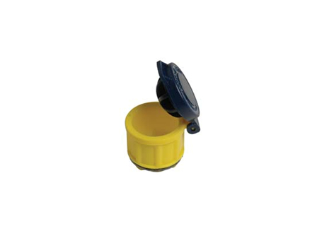 Battery Cap, Flip Top w/ Blue Lid, 1 in., Blue
