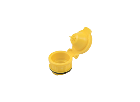 Battery Cap, Flip Top w/ Yellow Lid, 1.59 in., Yellow