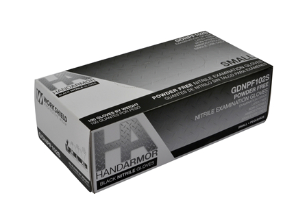 Nitrile Gloves, Black, 100PK