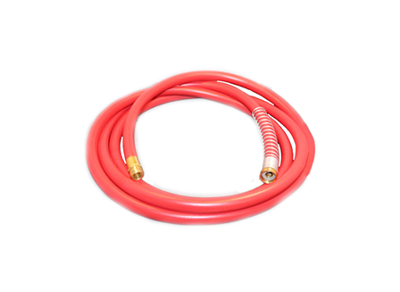 Heavy Duty Red Output Hose w/Kink Protector and Brass Fittings