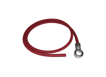 Standard Cable Assembly, Straight, Red, Gauge: #1