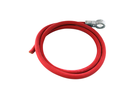 Standard Cable Assembly, Straight, Red, Gauge: 1/0