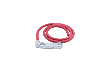 Standard Cable Assembly, Offset Two Hole Posts, 3.75 in., Red, Gauge: 3/0