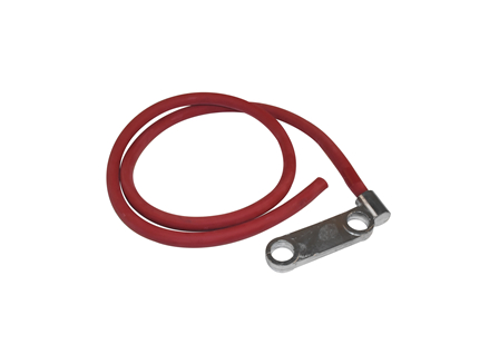 Standard Cable Assembly, Offset Two Hole Posts, 3.75 in., Red, Gauge: 4/0