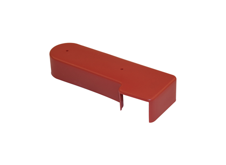 Leadhead Shroud, Offset Two Hole - 3 in., Red, Left