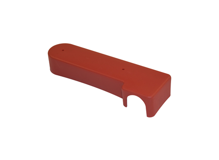 Leadhead Shroud, Offset Two Hole - 3.75 in., Red, Left