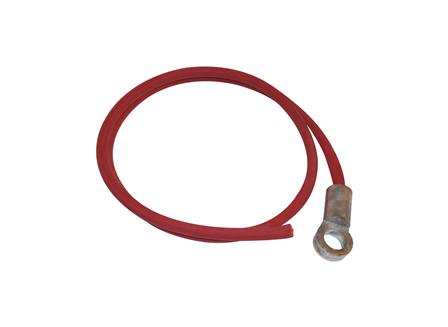 Leadhead Cable Assembly, Burn-on, Gauge: 1/0, Red