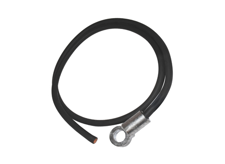 Leadhead Cable Assembly, Burn-on, Gauge: 1/0, Black