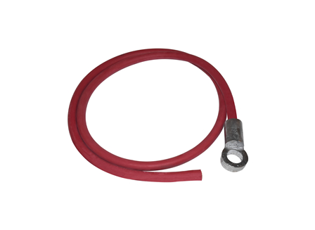 Leadhead Cable Assembly, Burn-on, Gauge: 2/0, Red