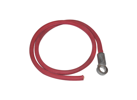 Leadhead Cable Assembly, Burn-on, Gauge: 4/0, Red