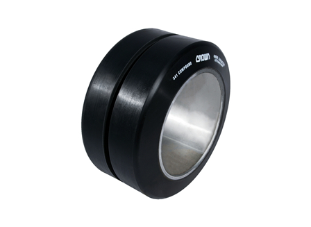 Polyurethane Tire, 10x5x6.5, Smooth 15 Degree Angle
