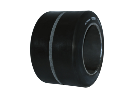 Polyurethane Tire, 10x7x6.25, Center Groove, Compound: 243