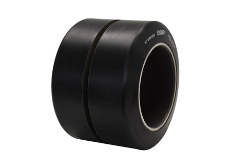 Polyurethane Tire, 10x7x6.25, Center Groove, Compound: 341