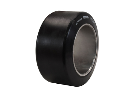 Polyurethane Tire, 10x5x6.5, Beveled Edge