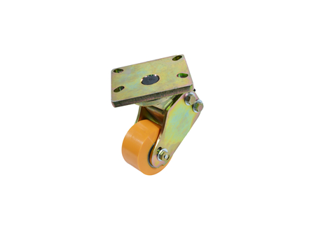 Pallet Truck Caster Assembly, Height 7.625 in., Poly Compound 306, Base Plate: 5 in. x 6 in.