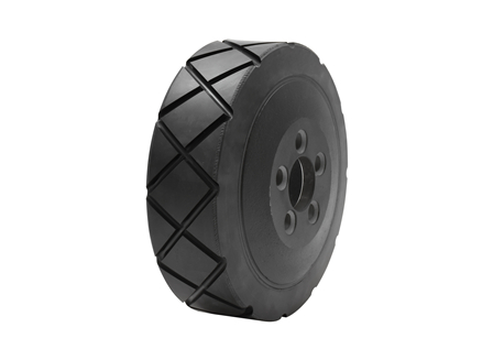 Polyurethane Tire, 9x2.875x6.63, Diamond Groove, Compound: 242