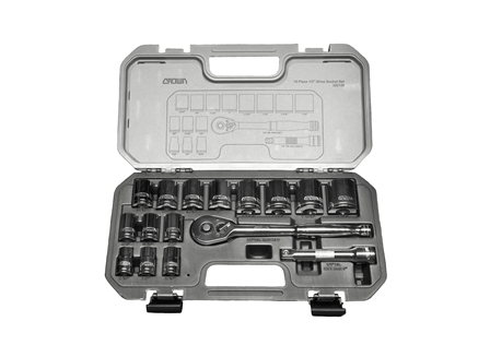 Drive Socket Set, .5 in., Set/16