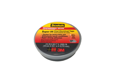 3M Super 88 Electrical Vinyl Tape .75 in. x 66 ft.