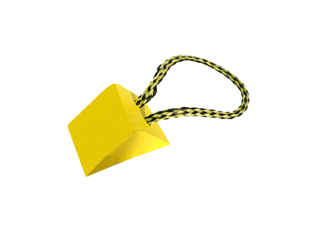 Wheel Chock - Small, Rubber, 3 in., Yellow