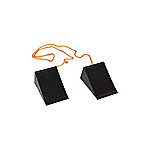 Wheel Chock, Laminated Rubber, 2 pack, 3 in., Black