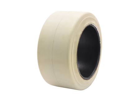 Tire, Rubber, 10x5x6.5, Smooth, Non-Marking Cream