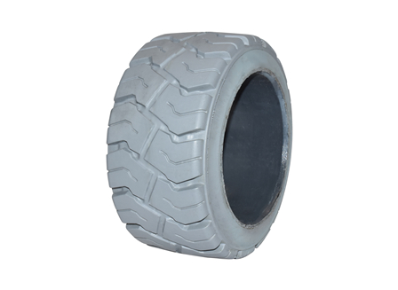 Tire, Rubber, 10x5x6.5, Traction, Non-Marking Gray