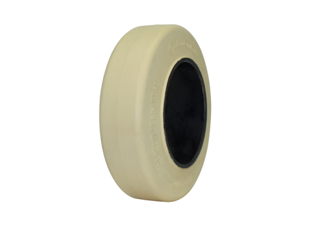 Tire, Rubber, 14x4.5x8, Smooth, Non-Marking Cream