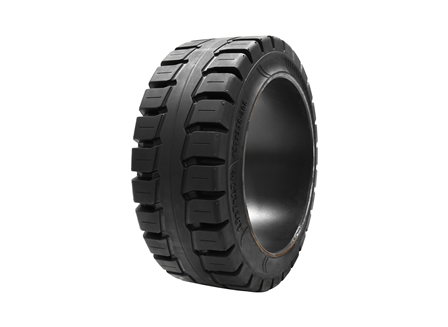 Tire, Rubber, 18x7x12.125, Traction