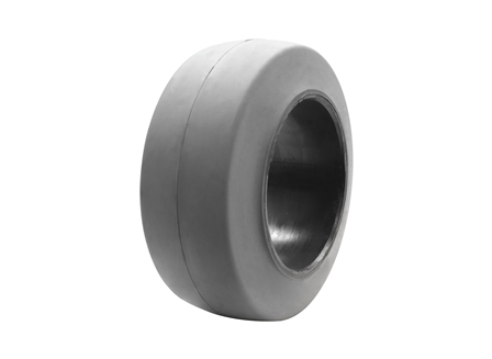 Tire, Rubber, 13.5x5.5x8, Smooth, Non-Marking Grey