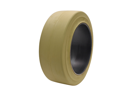 Tire, Rubber, 16x6x10.5, Smooth, Non-Marking Cream