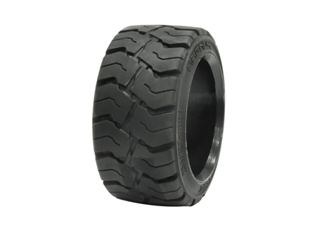 Tire, Rubber, 10x5x6.5, Traction, With Beveled Edge